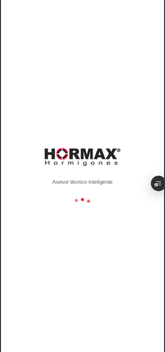 Pantalla de carga de MAX Hormax